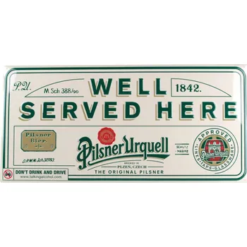 Plechová cedule Plechová cedule Well Served Here 3D 61x29 cm