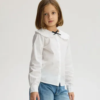 Reserved - Košile s ozdobným límcem - bílá - 429FW-00X - 429FW-00X-146