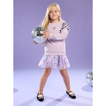 Dívčí mikina Sinsay - Mikina s kulatým výstřihem - levandulová - 7267C-04X - 7267C-04X-116