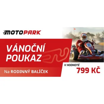 Dárkový potravinový koš Vánoční dárkový poukaz MOTOPARK na RODINNÝ BALÍČEK