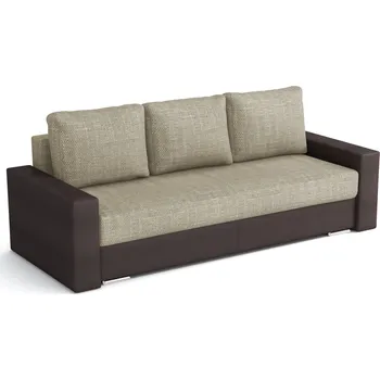 Pohovka Odpružená rozkládací pohovka Klass Plus hnědá/kapucino