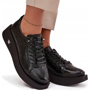 Dámské polobotky DÁMSKÉ LAKOVANÉ POLOBOTKY KOŽENÉ NA PLATFORMĚ ARTIKER 57C2041 ČERNÉ 38