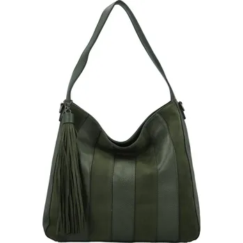 Kabelka Trendy dámská koženková kabelka na rameno Skalreta, tmavě zelená