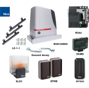 Pohon brány Sada pohonu pro brány do 1200 kg NICE RUN 1200 HS (F)