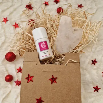 Koupelová sůl GUA SHA Dárková sada na masáž obličeje Horský křišťál s olejíčkem