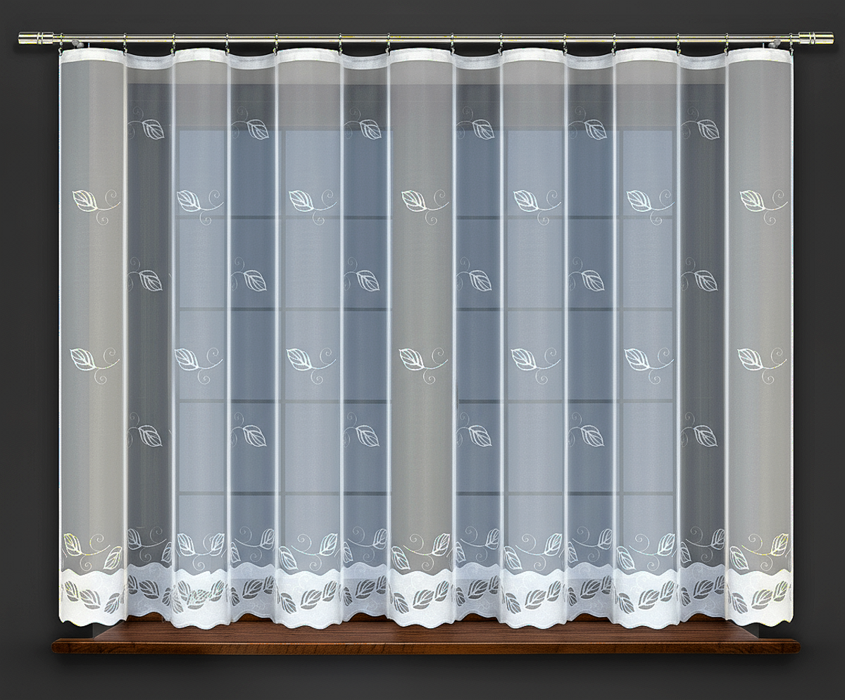 Dekorační žakárová záclona s řasící páskou HELLEN 140 bílá 300x140 cm MyBestHome