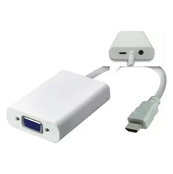 Video kabel MicroConnect Adaptér HDMI (M) - VGA (F) 0.15m bílá (HDMVGA2)