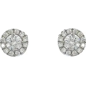 Náušnice Zlaté náušnice s bílými zirkony Au585/1000 hmotnost 1,50g