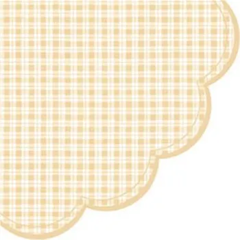 Papírový ubrousek Ubrousky PAW R 32 cm Chequered Beige