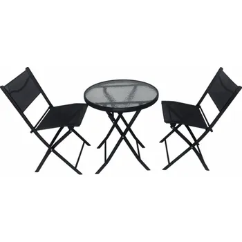 Zahradní sestava Domoletti, černá, 2 míst Sestava venkovního nábytku