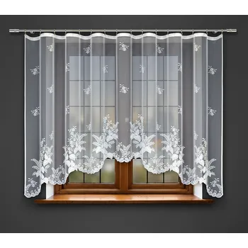 Záclona Dekorační žakárová záclona s řasící páskou SINAI 150 bílá 300x150 cm MyBestHome