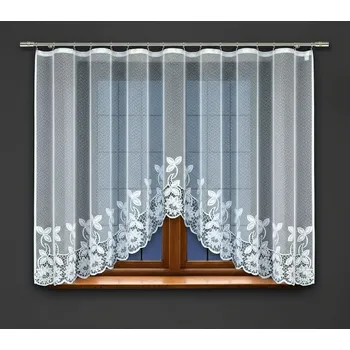 Záclona Dekorační žakárová záclona s řasící páskou LIZBETH 160 bílá 300x160 cm MyBestHome