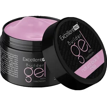 Lak na nehty EXCELLENT PRO BUILDER GEL STAVEBNÍ GEL S TIXOTROPIÍ NATURAL LOOK ROSE 15 g