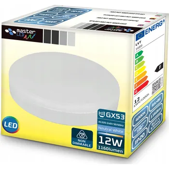 Žárovka LED žárovka GX53 neutrální bílá 4000K SMD 1160lm 12W 230V