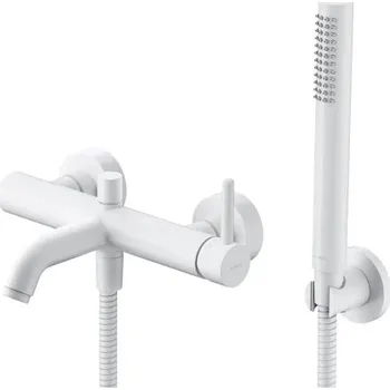 Vodovodní baterie Omnires Y vanová baterie se sprchovou sadou, matná bílá Y1231WM