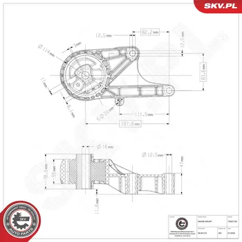 Silentblok motoru Zavěšení a uložení motoru ESEN SKV 75SKV138