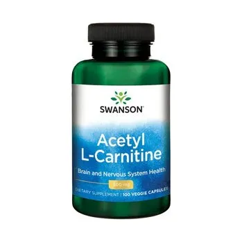 Swanson Acetyl L-Carnitine Doplněk stravy pro zdraví mozku a nervového systému 100 ks, vegetariánská kapsle, 500 mg, EXP. 01/2026