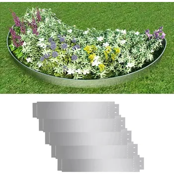 Plot zahrada-XL Trávní lem, 5 ks, pozinkovaná ocel, 100x19 cm 142668