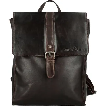 Městský batoh Luxusní kožený batoh GW Balqis, tmavě hnědý