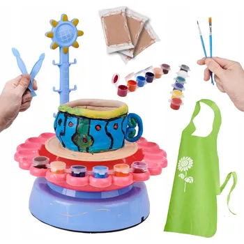 kreativní sada Kreativní sada Ikonka Hrnčířský kruh s hlínou a barvami 600 g