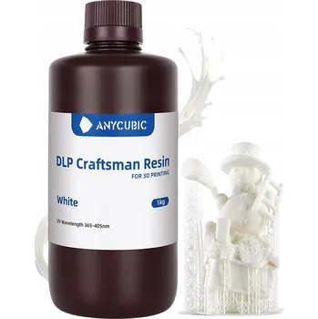 3D tisk Anycubic Odolná pryskyřice DLP Craftsman, 1 kg, bílá, pro 3D tiskárny