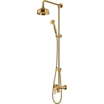 Sprchový set Omnires ART DECO nástěnný sprchový systém, zlatý lesk AD5144GL