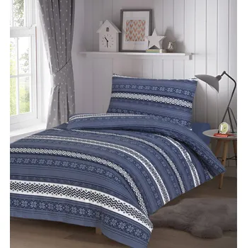 Povlečení Jahu Modern House Nordic modrý flanelové povlečení Rozměr: 1x 70 x 90 a 1x 140 x 200 cm