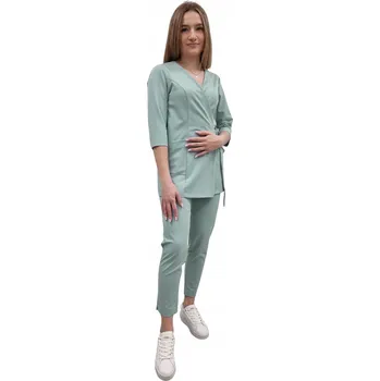 Pracovní oblečení Kosmetický zdravotnický komplet 3/4 rukáv basic premium máta vel. M