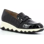 WONDERS dámské mokasíny lak černé