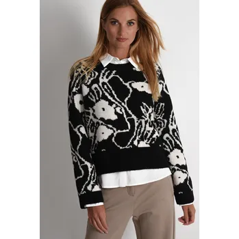 Dámský svetr ČERNOBÍLÝ SVETR S MODERNÍM VZOREM Vero Moda