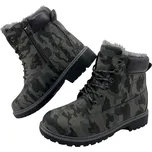 Lathaymoda Dámské maskáčové zimní boty Barva: Vojenská, Velikost: 41