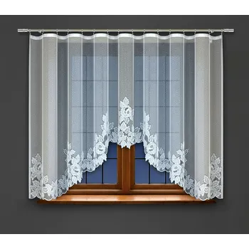 Záclona Dekorační žakárová záclona s řasící páskou STEPHA 120 bílá 300x120 cm MyBestHome