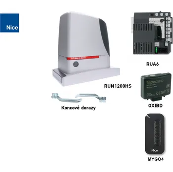 Pohon brány Sada pohonu pro brány do 1200 kg NICE RUN 1200 HS (B)