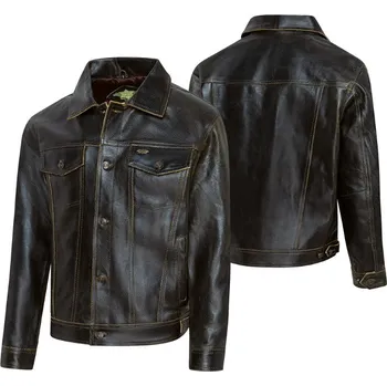 Pánský kabát Stars & Stripes Bunda kožená Brando Stars & Stripes, pánská, černá XL