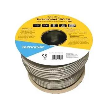 Anténní kabel Kabel koaxiální TechniSat TechniKabel 100 CU / 100 m / 6,8 mm / bílý