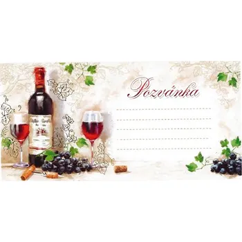 Argus Pozvánka na párty H / 2403-0011 / Wine - sada 10 ks