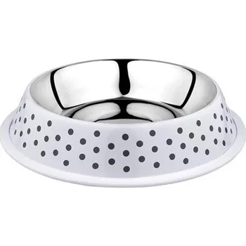 Miska pro psa Miska nerez Deco fix puntíky 1l bílá Duvo+
