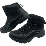 Superun Pánské černé zimní softshellové boty se šněrováním Barva: Černá, Velikost: 43