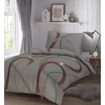 Jahu Modern House Gold ribbon flanelové povlečení Rozměr: 1x 70 x 90 a 1x 140 x 200 cm