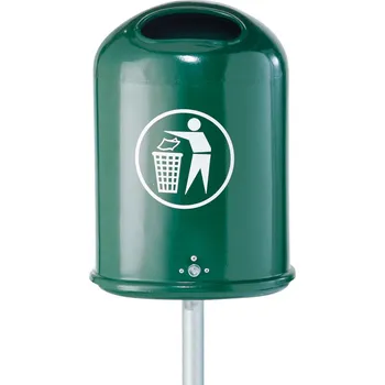 Odpadkový koš Odpadkový koš se sloupkem, 45 l, pozinkovaný