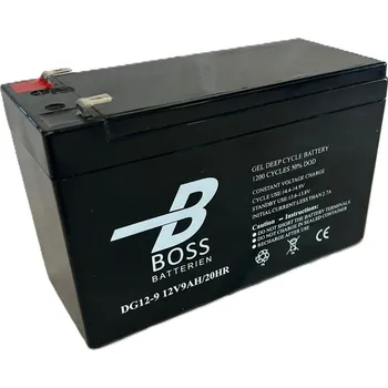 Autobaterie baterie BOSS Deep Cycle GEL 12V 9Ah 151x65x94/100 F2 1200 cyklů