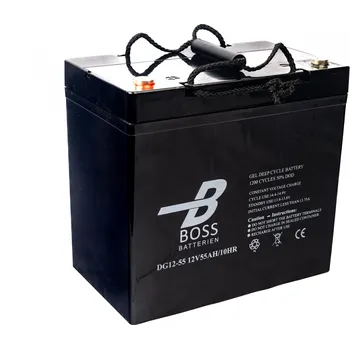 Autobaterie baterie BOSS Deep Cycle GEL 12V 55Ah 229x138x208/212 M6 1200 cyklů