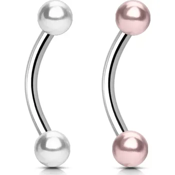 Piercing Piercing do obočí růžové perličky (Šperky na obličej)