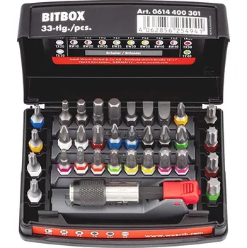 Bit WÜRTH Sada bitů, C 6,3 (1/4) s držákem bitů, 33 ks