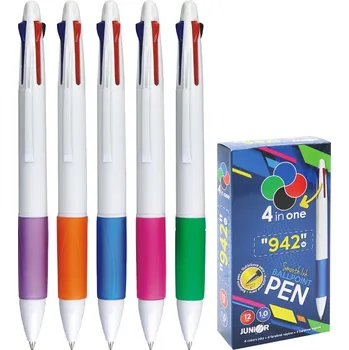 Pero 4-barevné JUNIOR 942W 1,0 mm, plastové/bílé