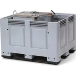 Nádoba PB 10 na staré baterie šedá 670 l