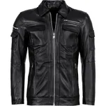 Pánská Kožená Bunda Agent Riccardo Brixton Černá Velikost: M