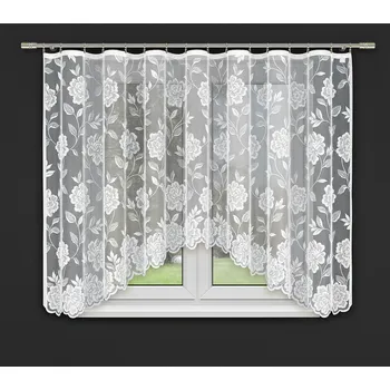 Záclona Dekorační žakárová záclona s řasící páskou JITUNA 140 bílá 400x140 cm MyBestHome