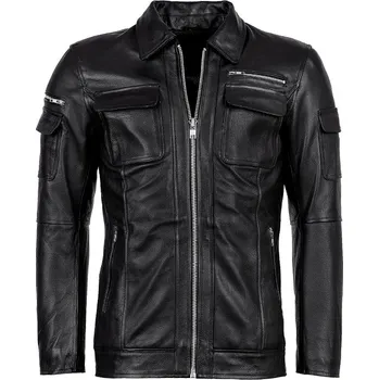 Pánská casual bunda Pánská Kožená Bunda Agent Riccardo Brixton Černá Velikost: 8XL