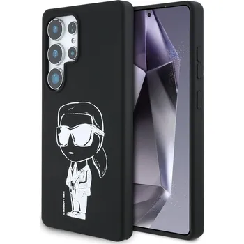 Karl Lagerfeld Liquid Silicone Graffiti Ikonik MagSafe Zadní Kryt pro Samsung Galaxy S25 Ultra